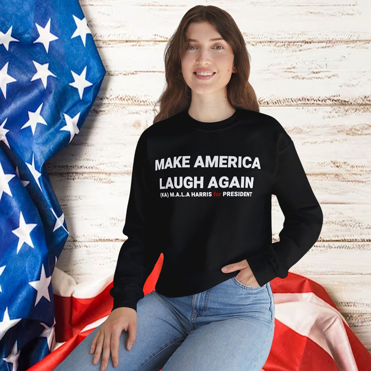 Kamala Harris 24 President Make America Laugh Again Sweat