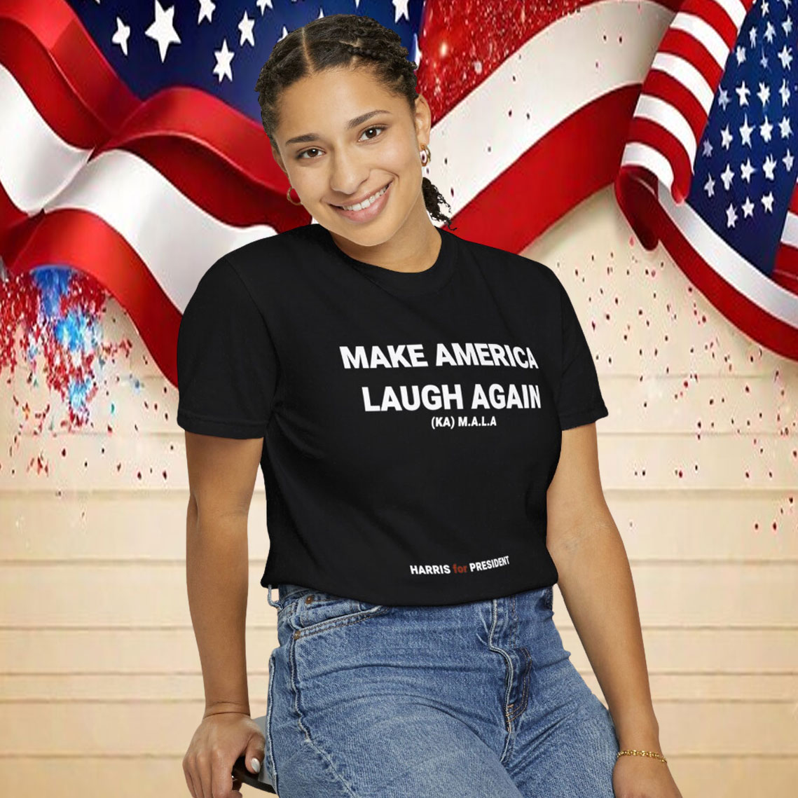 Kamala Harris 2024 For President Make America Laugh Again T-Shirt