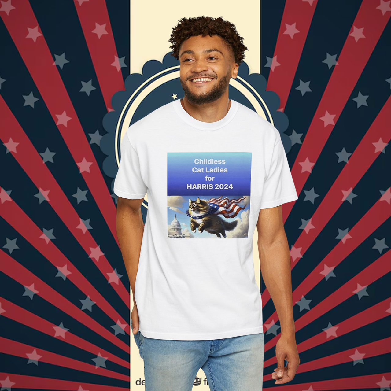 Childless For Cat Ladies For Kamala Harris Unisex T-Shirt