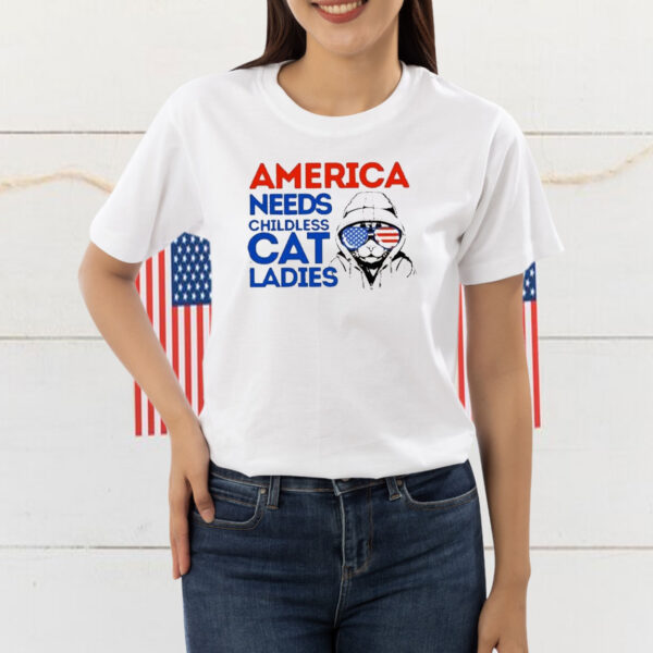 America Needs Childless Cat Ladies Harris Shirt