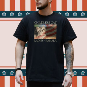 American Flag Cat Lady Kamala Shirt Childless Cat Ladies Kamala Shirt