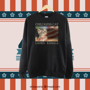 American Flag Cat Lady Kamala Shirt Childless Cat Ladies Kamala Shirt