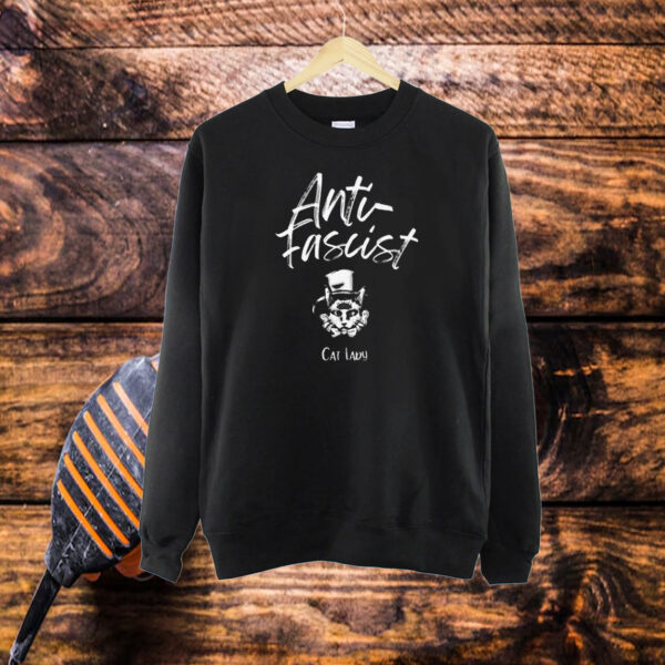 Anti-fascist cat lady tshirt childless or not Shirt