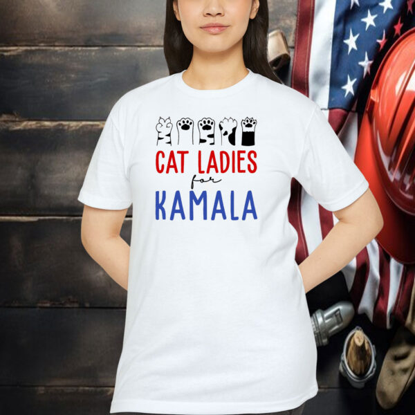 Cat Ladies For Kamala Shirt Kamala Harris 2024 President T-Shirts
