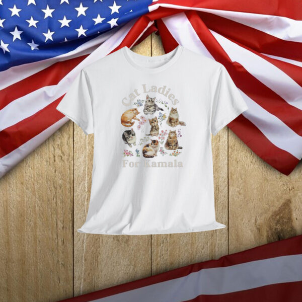 Cat Ladies for Kamala Harris Shirt Cat Lady Tshirt Kamala Vote Madam President Shirt
