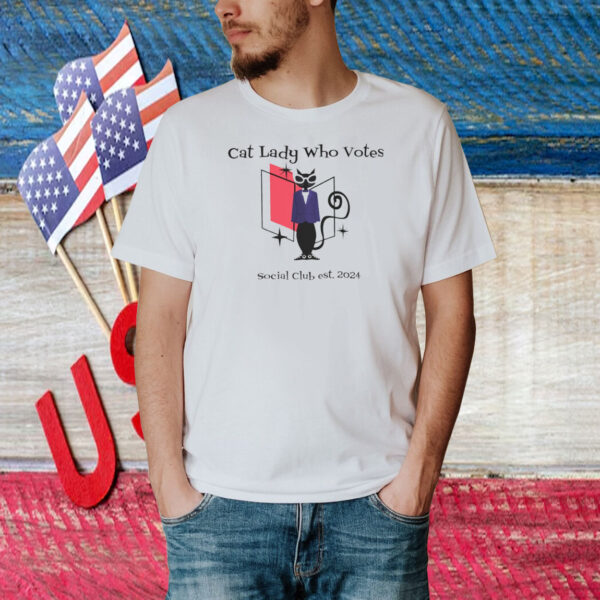 Cat Lady Who Votes Against Fascism Shirt