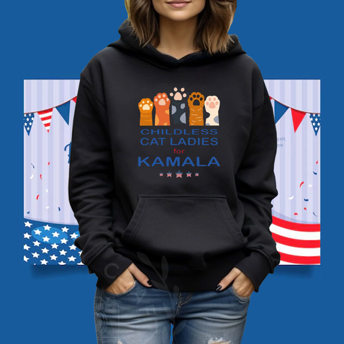 Childless Cat Ladies For Kamala Shirt, Kamala Harris 2024 President Shirt