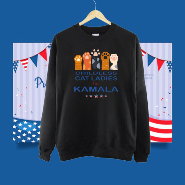 Childless Cat Ladies For Kamala Shirt, Kamala Harris 2024 President Shirt