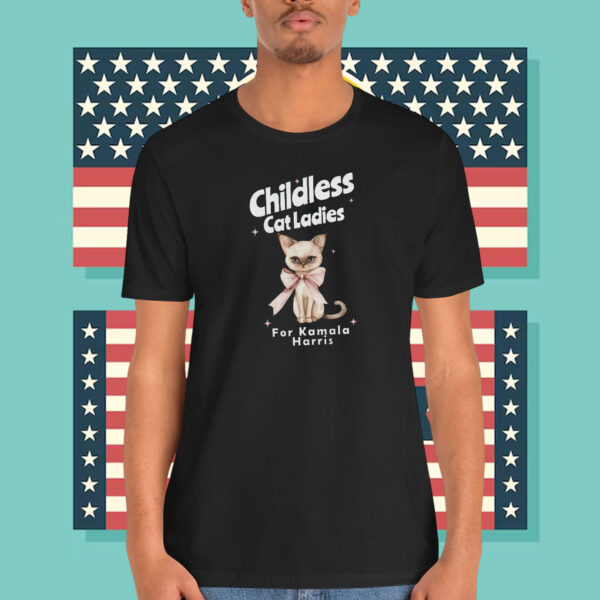 Childless Cat Ladies Pink Bow Coquette Shirt, Cat Ladies For Kamala Shirt
