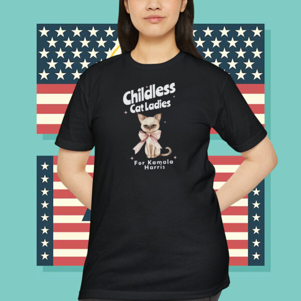 Childless Cat Ladies Pink Bow Coquette Shirt, Cat Ladies For Kamala Shirt