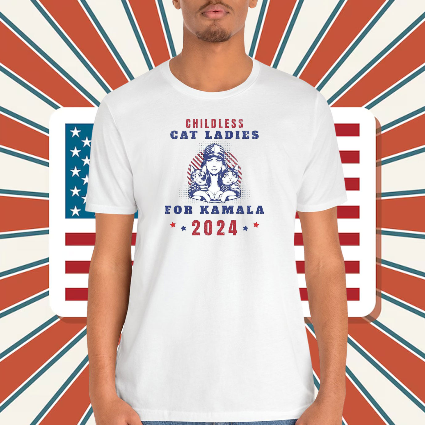 Childless Cat Ladies Png Kamala Harris Strong Shirt