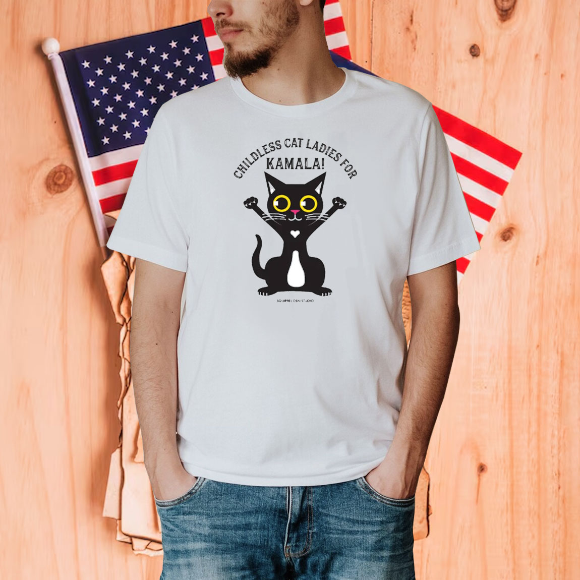 Childless Cat Ladies for Kamala Slim-fit t-shirt Choice of Colors Shirt
