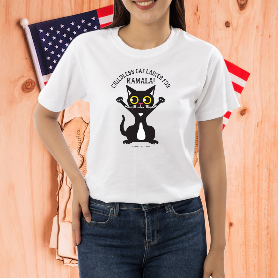 Childless Cat Ladies for Kamala Slim-fit t-shirt Choice of Colors Shirt