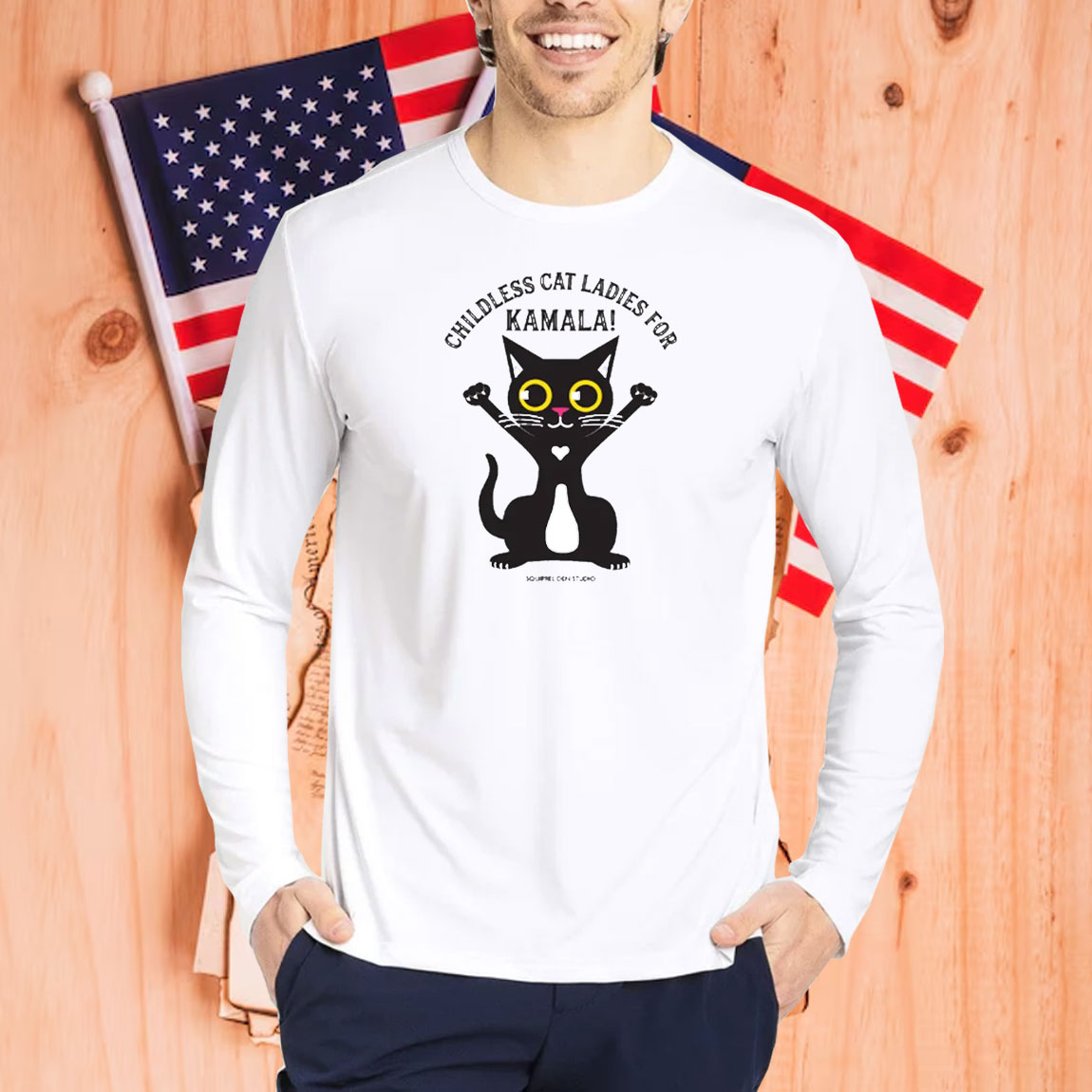 Childless Cat Ladies for Kamala Slim-fit t-shirt Choice of Colors Shirt