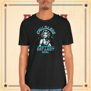 Childless Cat Lady 2024 T-shirt - Retro Cat Lady Shirt