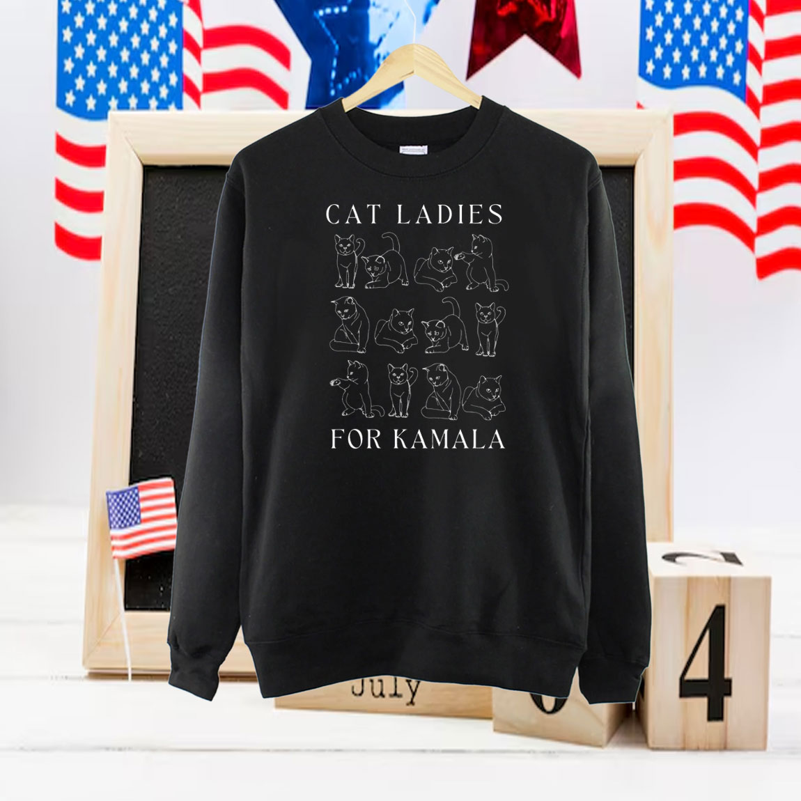 Childless Cat Lady Cat Ladies for Kamala For the People Madam President Kamala Harris Shirt