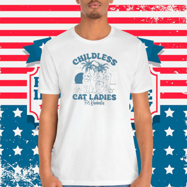 Childless Cat Lady For Kamala Shirt, Kamala Coconut Tree Shirt