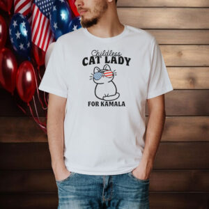 Childless Cat Lady For Kamala Shirt, Vote Blue 2024, Democrat Shirt