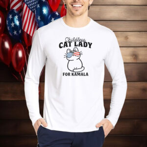 Childless Cat Lady For Kamala Shirt, Vote Blue 2024, Democrat Shirt