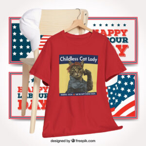Childless Cat Lady Harris 2024 We're Not Going Back Unisex Shirt