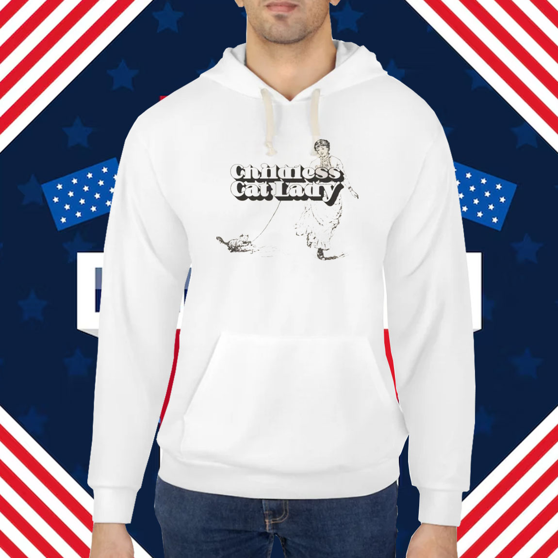 Childless Cat Lady Kamala Harris 2024 Feminist Boxy Shirt
