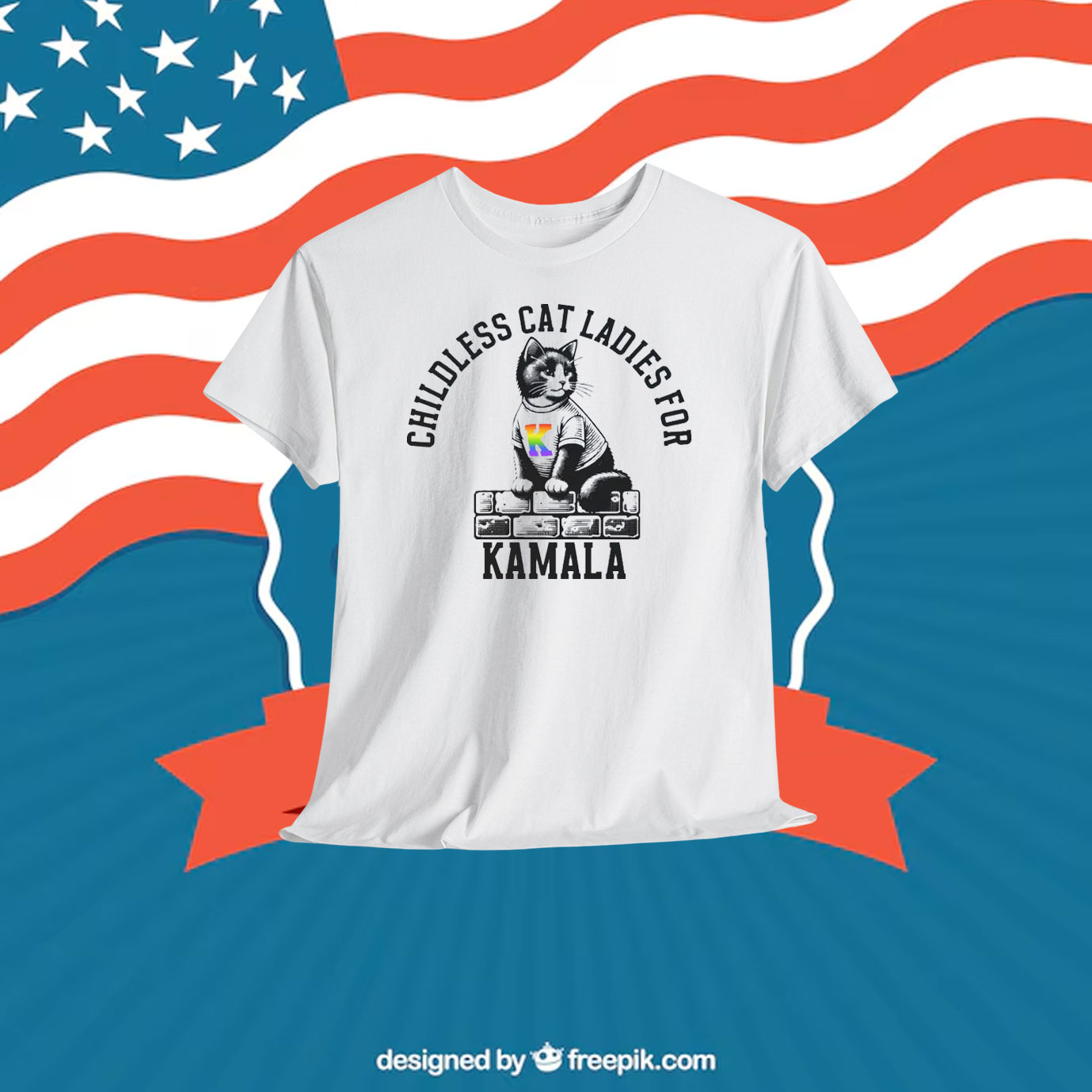 Childless Cat Lady Kamala Shirt, Democrat T-Shirt, Subtle Pride Shirt