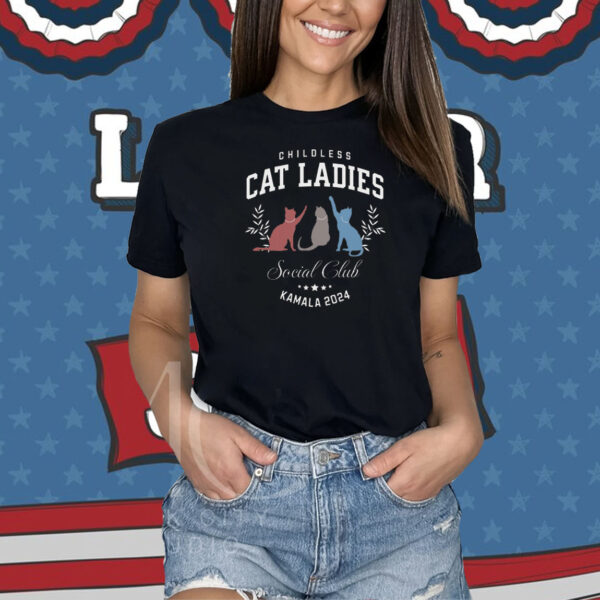Childless Cat Lady Kamala Shirt, Kamala Harris President 2024 Shirt