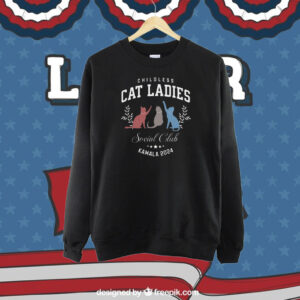 Childless Cat Lady Kamala Shirt, Kamala Harris President 2024 Shirt