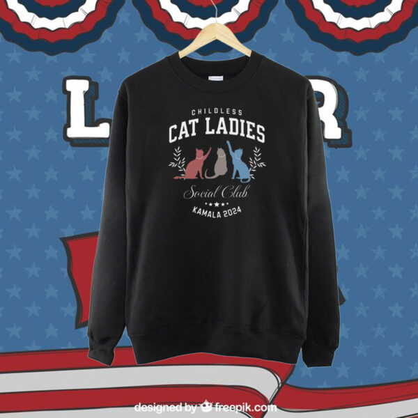 Childless Cat Lady Kamala Shirt, Kamala Harris President 2024 Shirt