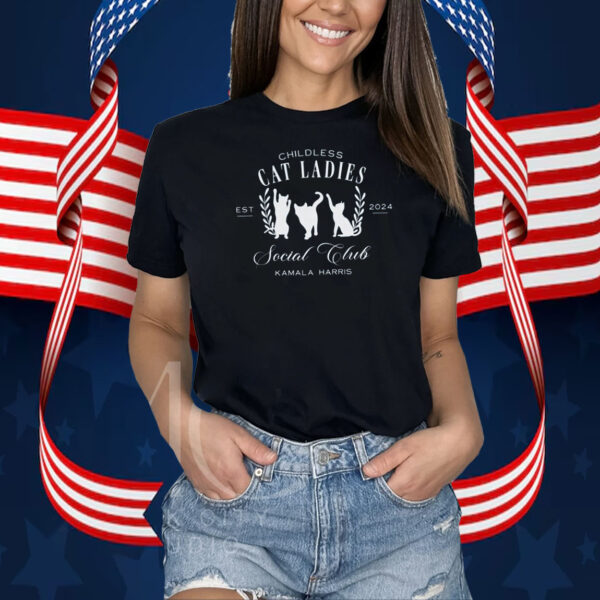 Childless Cat Lady Kamala Shirt - Miserable Childless Cat Ladies Shirt