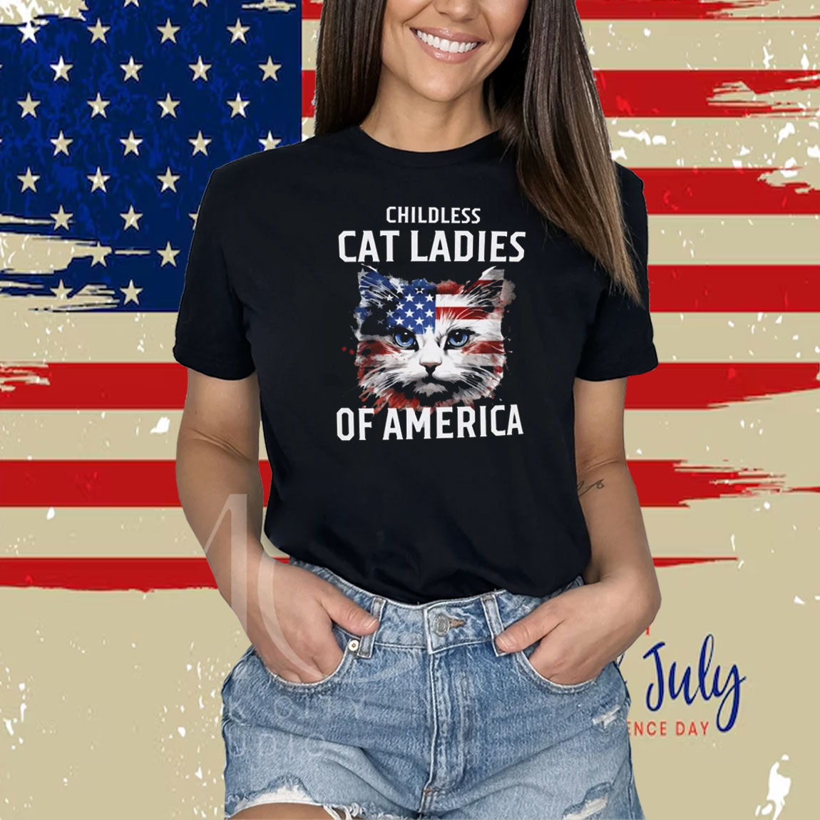 Childless Cat Lady Meme Shirt Kamala Harris 2024 Shirt