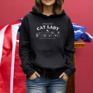 Childless Cat Lady NNeck Shirt Kamala Democrat Vote Presidential Rally Shirt