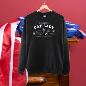 Childless Cat Lady NNeck Shirt Kamala Democrat Vote Presidential Rally Shirt