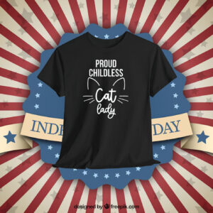 Childless Cat Lady Shirt, Feminist Tshirt Gift for Her, Proud Childless Cat Lady Shirt