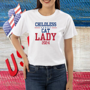 Childless Cat Lady Shirt, Kamala Harris 2024 Tee, Vote Blue 2024 Shirt