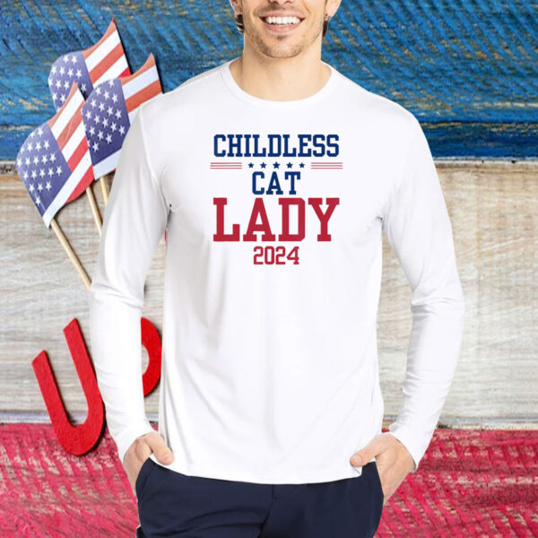 Childless Cat Lady Shirt, Kamala Harris 2024 Tee, Vote Blue 2024 Shirt