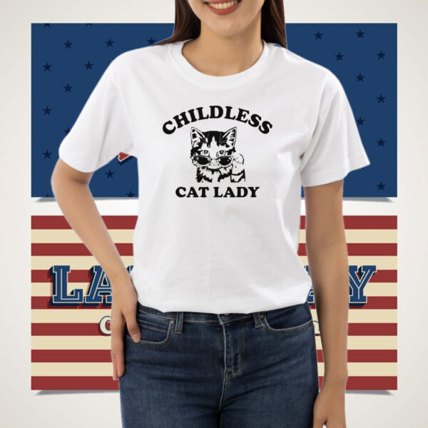 Childless Cat Lady Shirt, Kamala Harris 2024 Tee, Vote Blue Shirt, 2024 Election Shirt