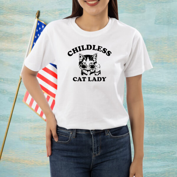 Childless Cat Lady Shirt, Kamala Harris 2024 Tee, Vote Blue Shirt