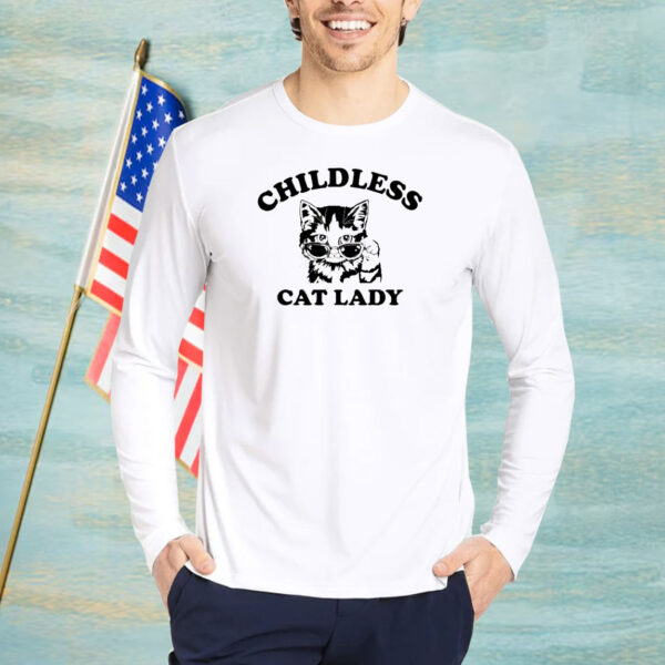 Childless Cat Lady Shirt, Kamala Harris 2024 Tee, Vote Blue Shirt