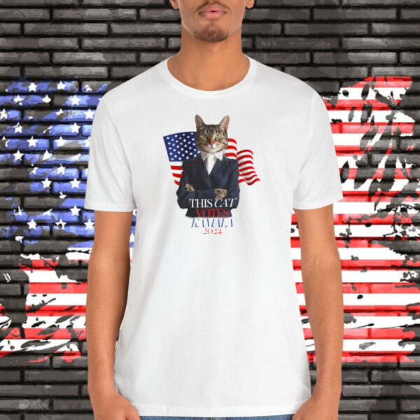 Childless Cat Lady Shirt, This Cat Votes Kamala, Unisex Jersey Shirt