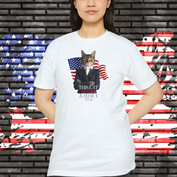 Childless Cat Lady Shirt, This Cat Votes Kamala, Unisex Jersey Shirt
