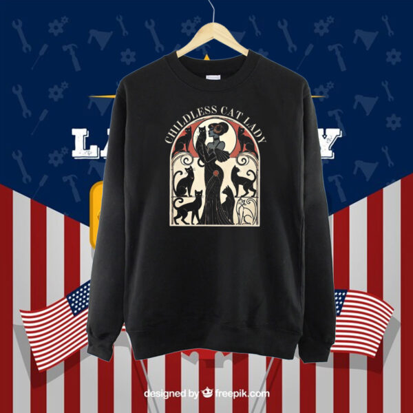 Childless Cat Lady Shirt for Kamala Harris 2024 Classy Kamala Stepmom Shirt