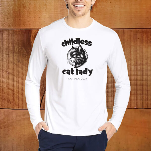 Childless Cat Lady T-shirt Cat Lady for Kamala Shirt Kamala 2024 Shirt