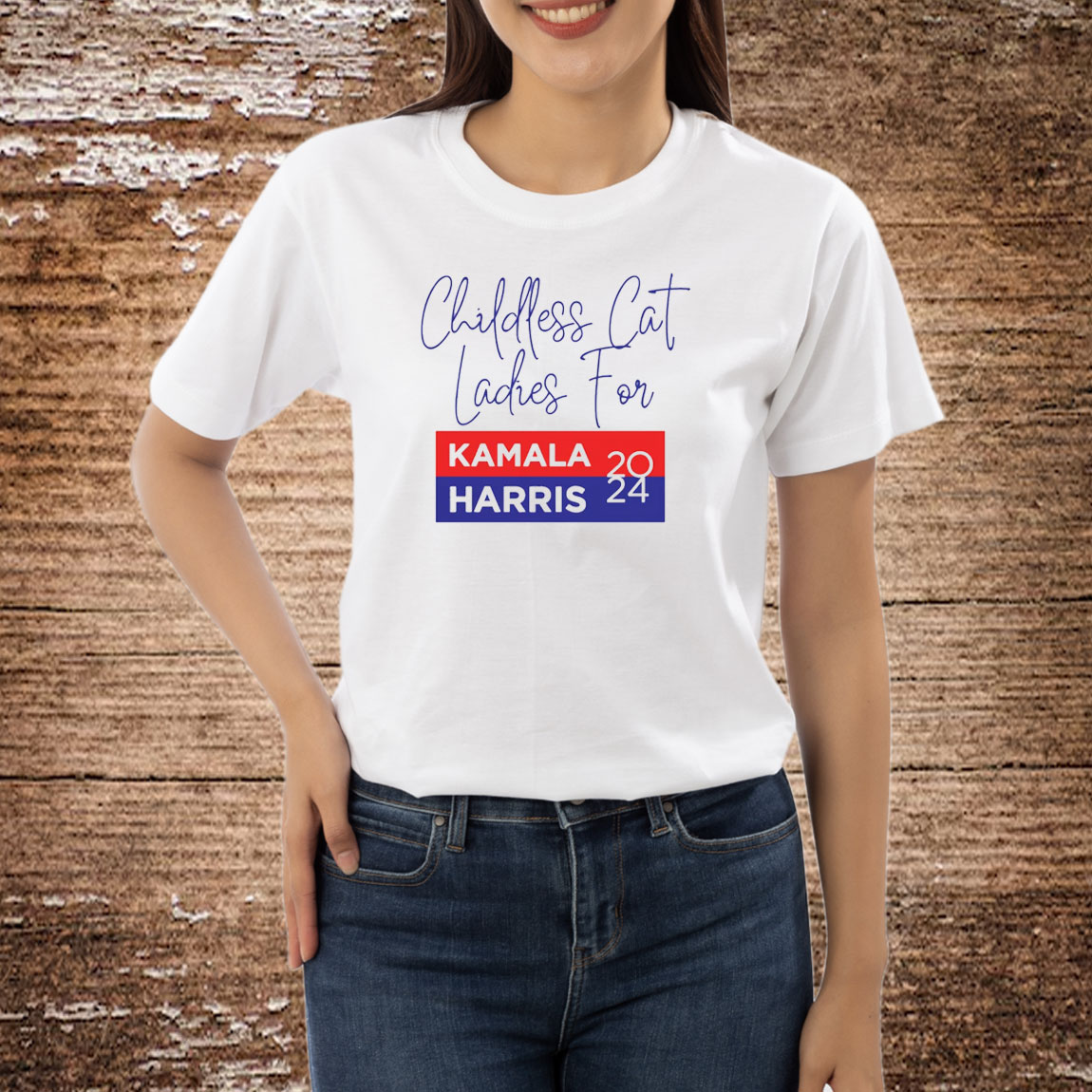 Childless Cat Lady TShirt, Kamala Harris Tee, USA Election 2024 Shirt