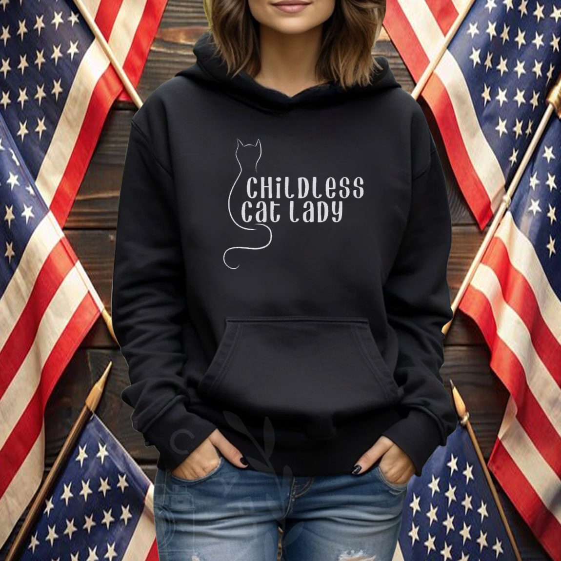 Childless Cat Lady Tshirt, 2024 Election Political Shirt, Proud Childless Cat Lady Shirt
