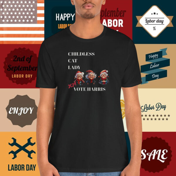 Childless Cat Lady for Kamala Harris Shirt 2024 Cat Lady Shirt