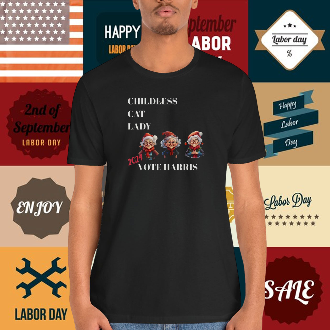 Childless Cat Lady for Kamala Harris Shirt 2024 Cat Lady Shirt