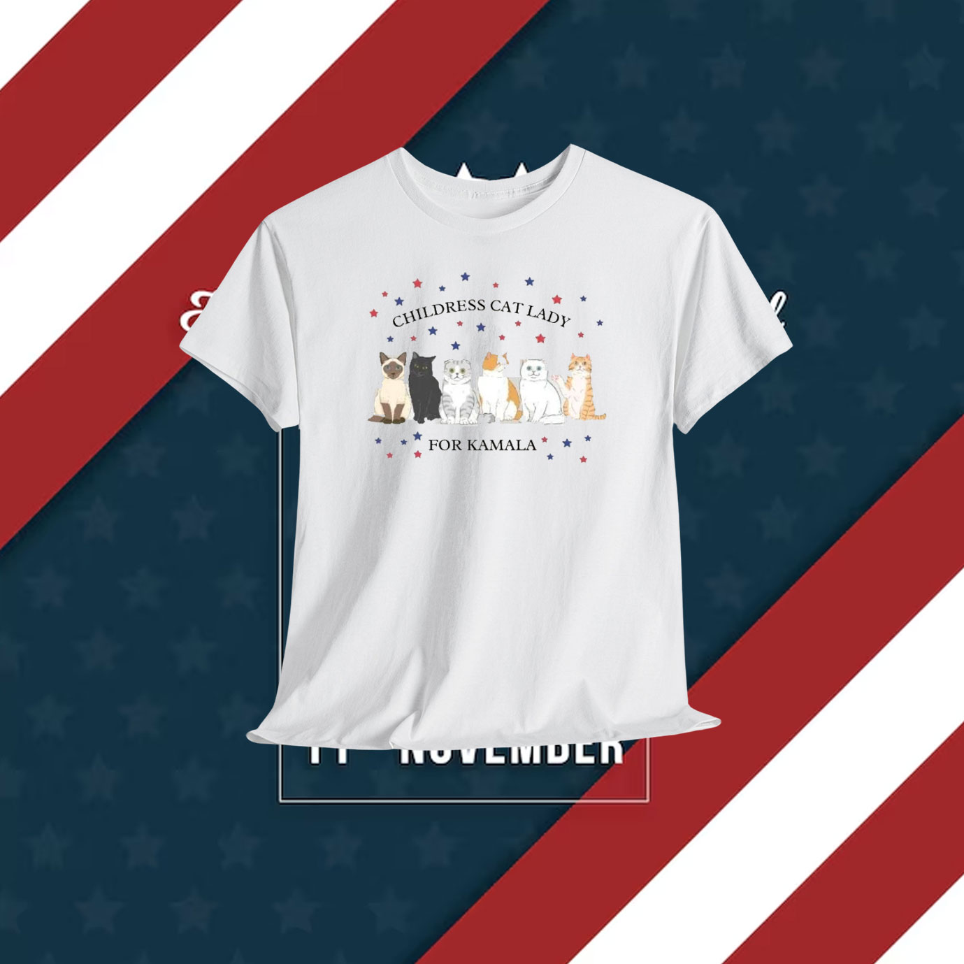 Childless Cat Lady for Kamala Tshirt, Childless Cat Lady for Harris Shirt