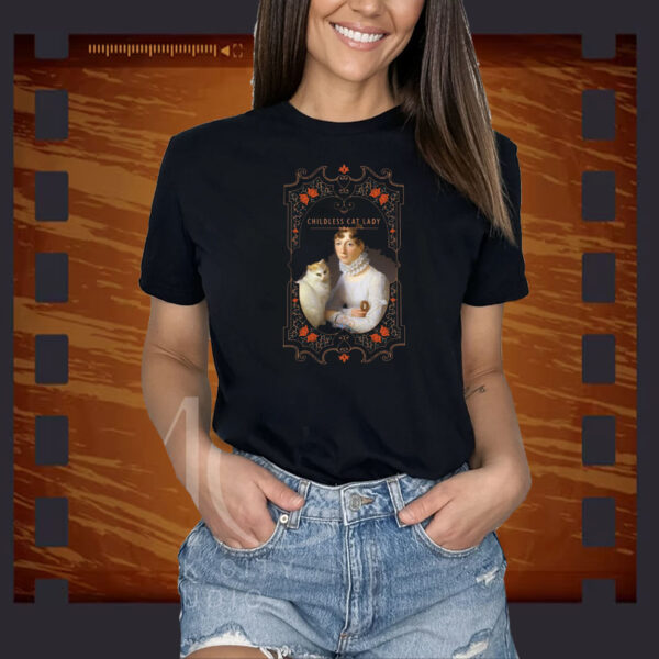 Childless Cat Lady inspired by Marguerite Gérard A Lady with her Cat Painting Shirt