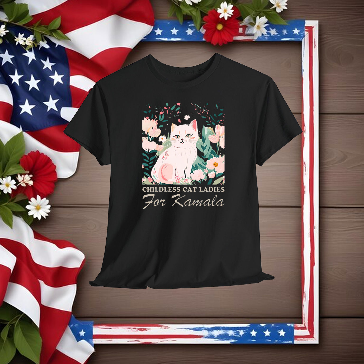 Childless Cat Lady shirt, Kamala Harris, Vote 2024, Feminist Voting Shirt